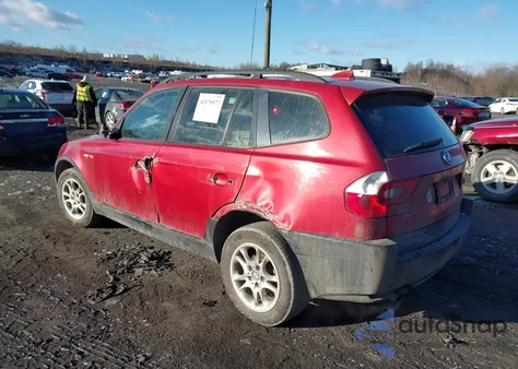 2005 BMW X3 2.5I z USA, uszkodzony, nr VIN WBXPA73465WC47391